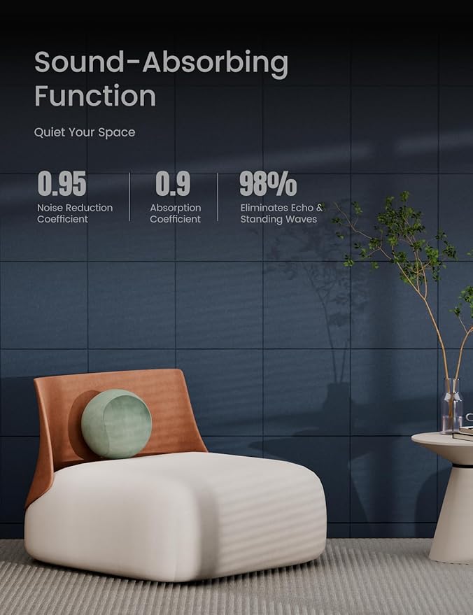 Bumusty Large Cork Board 47"x35" Alternative - 12 Pack Felt Wall Tiles with 70 Safe Removable Adhesive Tabs, 30 Pushpins, Cork Boards for Walls Pin Board Bulletin Board Office Decor (Denim Blue)