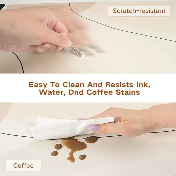 iCasso XXL Heated Desk Pad, Heated Mouse Pad Hand Warmer, Warm Desk Mat with 4 Heating Levels for Computer Keyboard, 35.4" x 15.7" Large Mousepad for Home Office Work (Brown Art)