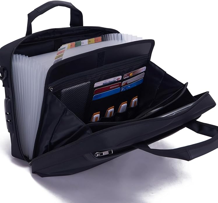 BARDOLPH Heavy Duty Accordian File Organizer with Handle