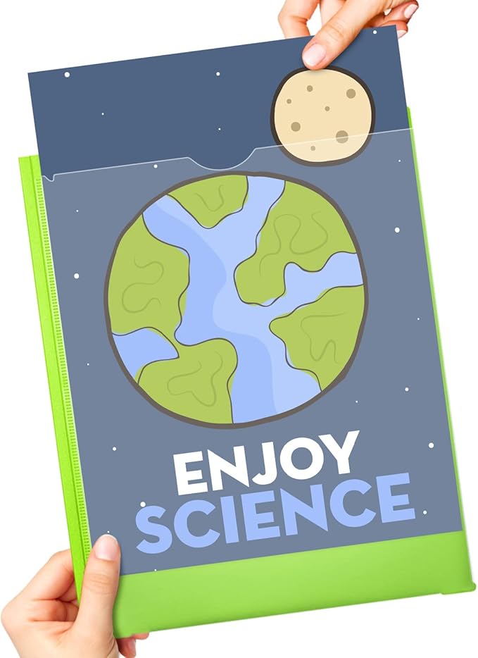 WOT I Heavy Duty Folders with Clear Front Pockets - 6 Pack, Extra Thick Plastic Folders with 3 Pocekts and 3 Prongs for Letter Size Paper/Card Slot/Assorted Colors/School/Work/Home Use