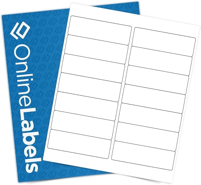 Customizable Address Labels - 4 x 1.33 - Permanent, White Matte - Mailing, Barcoding - Pack of 28,000 Labels, 2,000 Sheets - Inkjet/Laser Printers - Online Labels