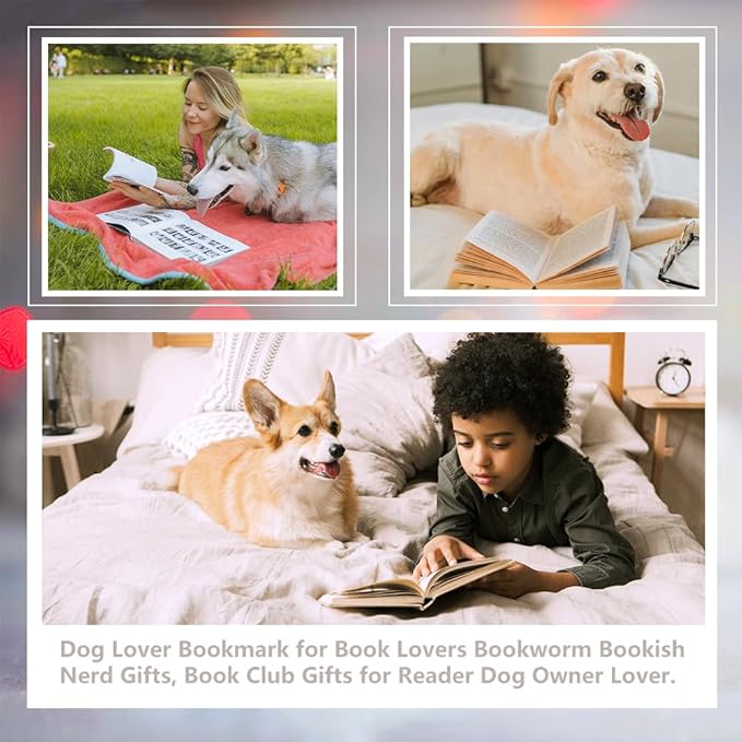 FOKCBOCM Goldendoodle Gifts, Goldendoodle Dog Bookmark for Goldendoodle Dog Lover Book Lovers Bookworm Bookish Nerd, Bookmark Dog Lover, Book Club Gifts for Reader Dog Owner Lover-DX129, Silver