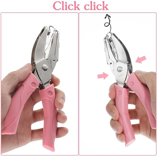 Xindojuz 1 PCS Small Star Hole Punch, 0.2 Inch Metal Single Hole Puncher Handheld Paper Heart Star-Hole Punch with Soft-Handled for Clothing Ticket DIY Craft Tags Scrapbook Tool (Pink)