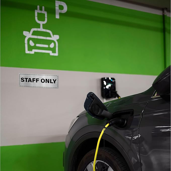 Staff Only Sign Aluminum Silver 9 x 3 Inches Self-Adhesive Waterproof Metal Door Wall Sign for Business Offices 4 Pack