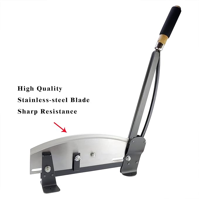 Fresh Flower Stem Cutter, Stainless-Steel Flower Cutters for Stems, Heavy Duty 14 Inch Blade with Safety Latch, Commercial Grade Table Mountable Cutting Machine for Florists, Farmer, Floral Shop Use