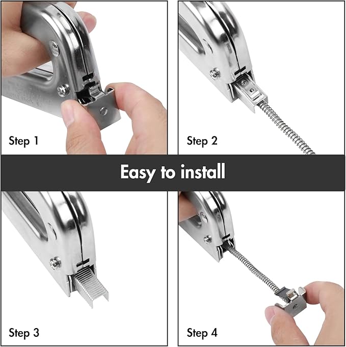 Arrow T50 Heavy Duty Staple Gun Kit, All Chrome Steel Stapler, with 3750 Pieces T50 1/4", 3/8", 1/2" Staples, for Upholstery Professional Projects