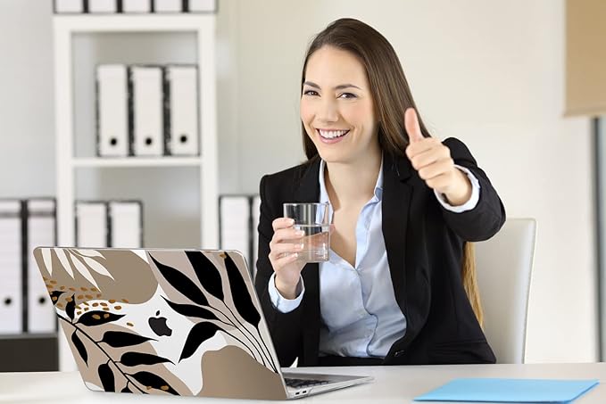 Teryeefi Compatible with MacBook Pro 13 inch Case 2020 2021 2022 2016-2019 Model M1 & M2 A2338 A2251 A2289, Hard Shell Keyboard Cover for Touch Bar, Tropical Leaf, Leaves