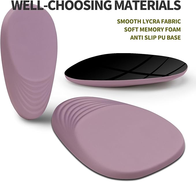 Hokafenle Ergonomic Mouse Pad Wrist Support, Terraced Slope Carpal Tunnel Wrist Pad for Mouse with Unibody Memory Foam, Wrist Rest Pain Relief Mousepad (Pale Purple, 11.8x7.9 in)