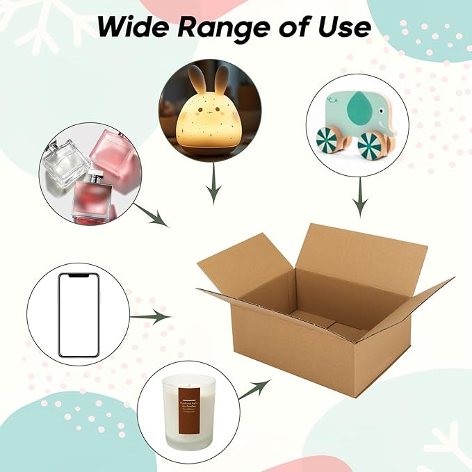 CRUGLA 40 Packs 8x6x3 Shipping Boxes for Small Business, Corrugated Cardboard Boxes Bulk for Shipping Packing Mailing