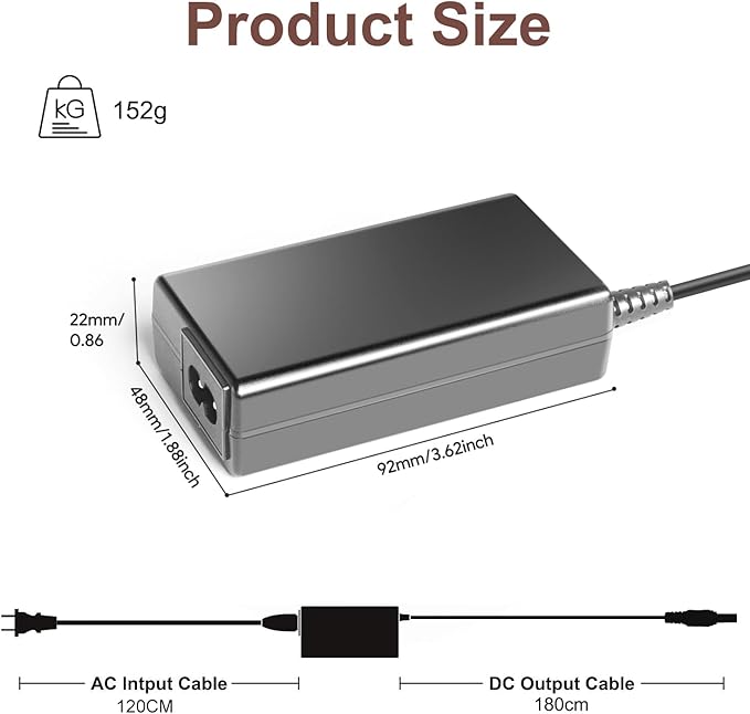 TAIFU 24V AC Adapter for Fujitsu Scanner fi-7160 fi-7260 fi-7180 fi-7260 fi-7280 FI-6130 Fi-5120C Fi-5220 Fi-5530C Fi-6110 Fi-6140 Fi-6230 Fi-6240 PA03540-K909 Document Scanner Power Supply Cord
