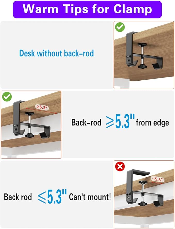 Under Desk Cable Management Tray 36" - No Drill Computer Wire Organizer Cable Tray, Fabric Cord Hider Clamp Mount, Premium Fabric Cable Management Tray for Office, Home (Black/1set)