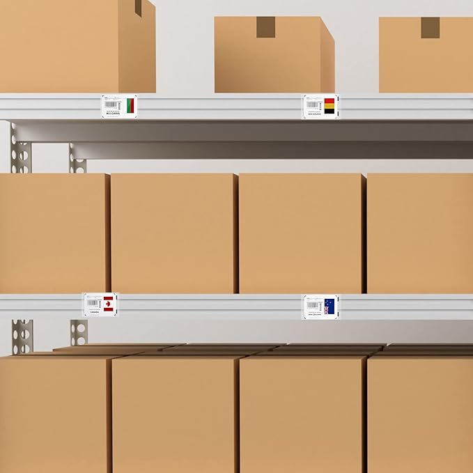 Ctosree 200 Pcs Magnetic Sign Holder Pallet Rack 5.5 x 3.5 Inches Magnetic Label Holder Clear Double Sided Window Display Frame Easy Front Opening for Window Door Office Schedule Store Home