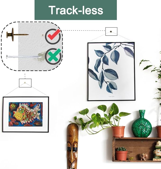 30 PCS Push Pins Picture Hanger Hooks, Double Headed Nails Push Pin Thumbtacks for Wall Hangings Picture, Decorative Small Hook Pins for Drywall Cork Board Home Office Photo Decorations (Bronze)