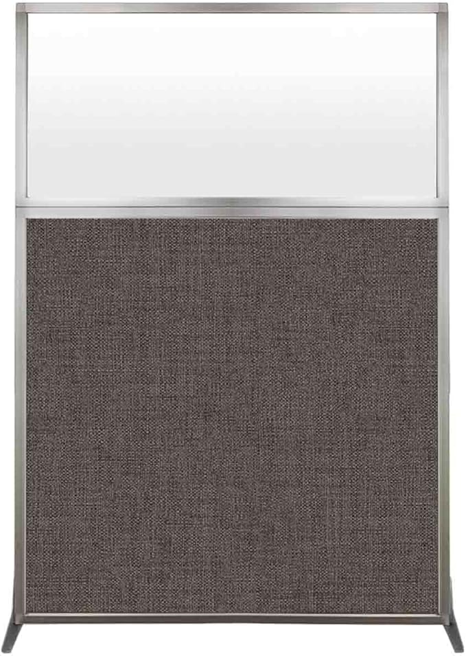 Versare Hush Screen Portable Room Divider | Workstation Wall Divider | Freestanding Privacy Hush Panels | Frosted Windows | Fabric Office Divider Screen | Great for Room Separation