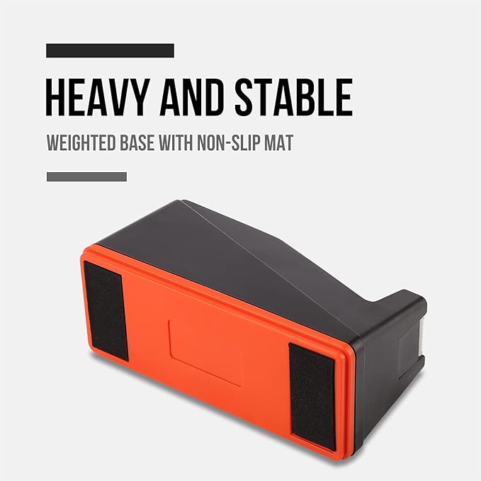 Lichamp Desktop Tape Dispenser Holder with Large 3 Inch Core for Masking, Heat Transfer, Painters, Freezer and Kitchen Tape, 0128BK