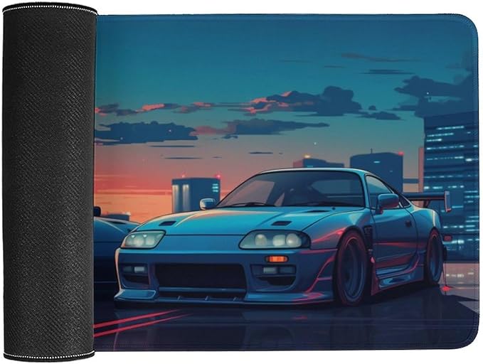 JDM Car Desk Mats on Top of Desks Pad Japanese Large Mouse Pads Gaming Cool Classic Sports Car JDM Big Mousepad for Desktop Keyboard Computer Mat 40X75cm