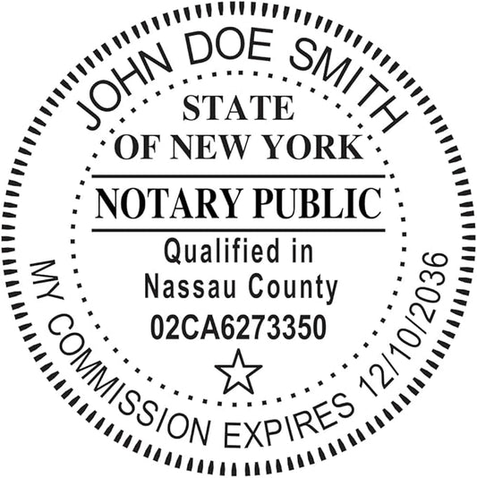 MaxMark Round Notary Pre-Inked Stamp for State of New York