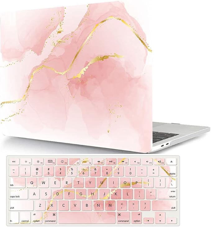 Case Compatible with MacBook Retina 12 Inch(Model A1534, Release 2017 2016 2015),Plastic Hard Shell Protective Cover & Keyboard Skin for MacBook 12 Inch with Retina Display - Pink Marble