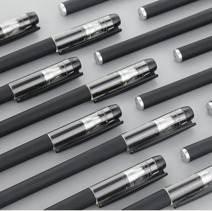 Personalized Pens with Name Words Logo Icon Engraved Custom Gel Pen for Business School Office Bank 100 Pcs