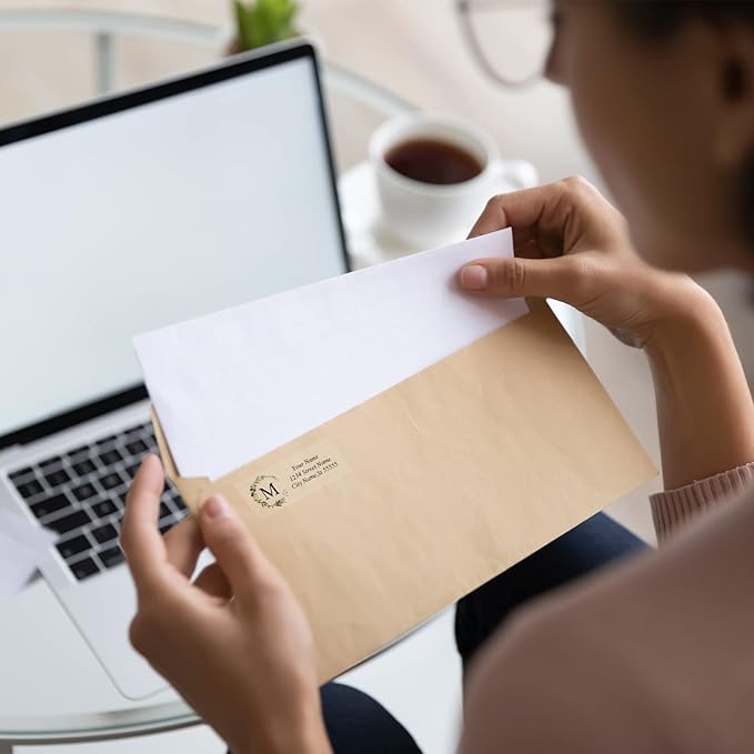 Custom Address Labels - Personalized Address Labels, Return Address Labels with Strong Adhesion, Can Be Used for Cardboard, Paper, Plastic, Glass, Metal (2.6x1 Inch, Set of 100)