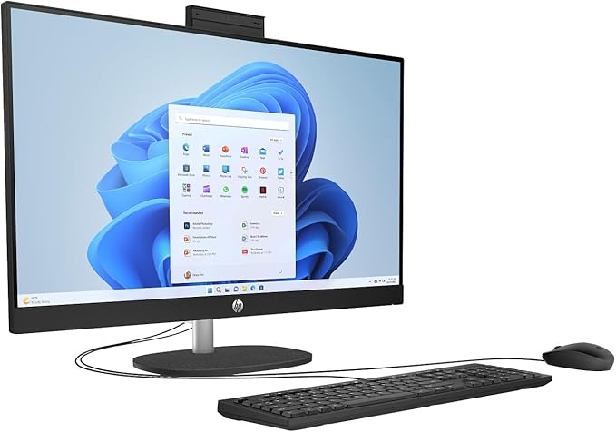 HP 27" FHD Touchscreen Business All-in-One Desktop Computer, Intel 12-Core Ultra 7 155U (Beats i7-1355U), 64 GB DDR5 RAM, 2 TB SSD, Intel Iris Xe Graphics, Wired KB & Mouse, Wi-Fi 6, Windows 11 Pro