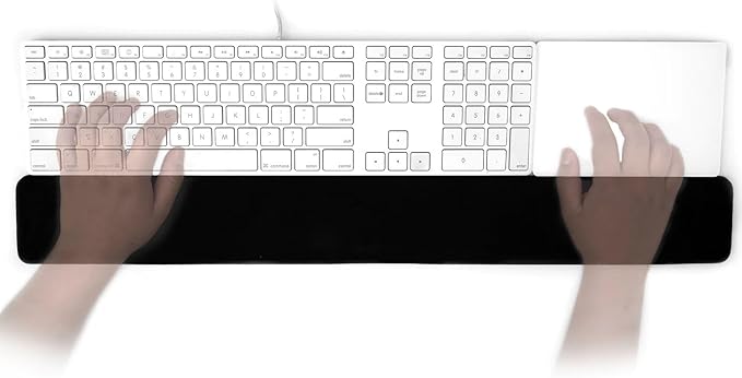 GRIFITI Slim Wrist Pad 24" x 4" x 0.375" Inch Extra Long Slim Profile Keyboard & Mousepad Wrists Rest for 1/4 Inch Thick Slim Keyboard with Trackpad or Mouse Ergonomic Support