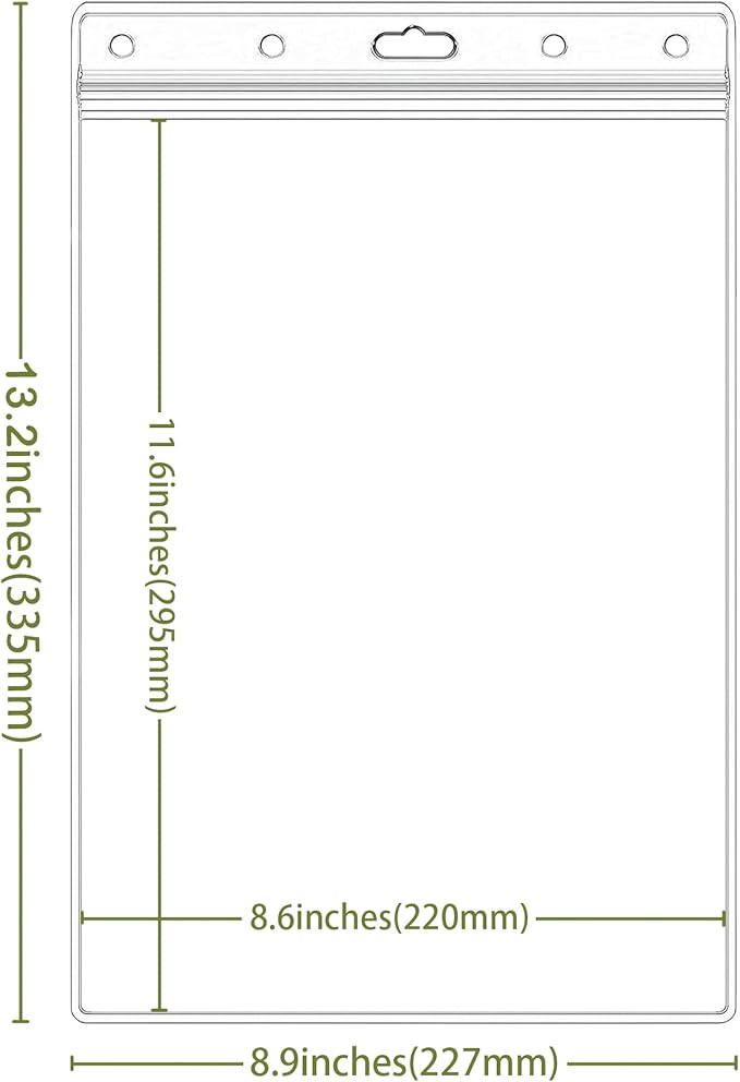 Bird Fiy Sheet Protectors 10 Pack 8.5" x 11" Waterproof Resealable Zip Wall Sign Holder Page Protectors Clear Photo Plastic Sleeves for Documents, Photos, and Wall Sign Display