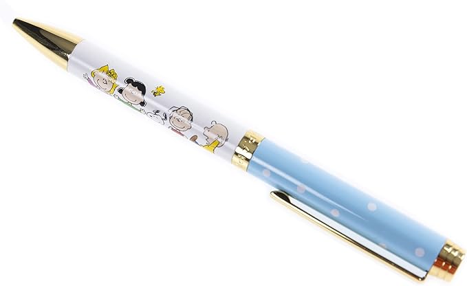 Graphique Peanuts Fashion Pen | 5.5” Ballpoint Pen | Refillable Black Ink | Retractable Twist Top | Matching Decorative Box | Comfort Grip for Writing | Office Supplies Accessories