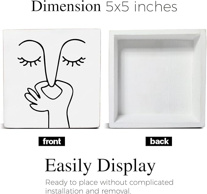 Funny Bathroom Art Decor, Black and White Bathroom Bad Smell Humorous Wooden Sign, Restroom Decor for Desk Shelf