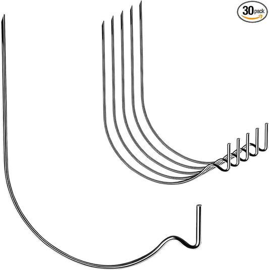 30pcs Black Super Hook Picture Hangers and Office Pack, Drywall Hooks for Hanging Pictures, Wall Hooks, Picture Hangers, Picture Hanging Kit，Hang Art, Clock, Shelves, Mirrors