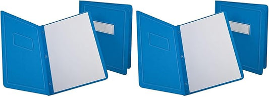 Oxford Title Panel and Border Front Report Covers, Light Blue, Letter Size, 25 per Box, (52501EE) (Pack of 2)