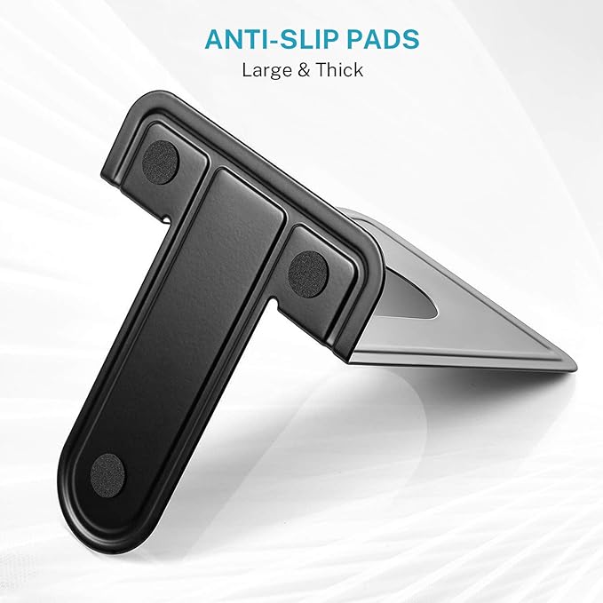 MaxGear Book Ends Universal Premium Bookends for Shelves, Non-Skid Bookend, Heavy Duty Metal Book Stopper for Books/Movies/CDs/Video Games, 6 x 4.6 x 6 in, Black, 3 Pairs/6 Pieces, Large