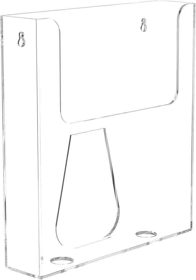 Acrylic Brochure Holder for Wall Mounting, Clear Display for 8.5" x 11" Flyers, Literature Holder for Magazines, Pamphlets, Menus, Includes Screws & Plastic Anchors – Pack of 8