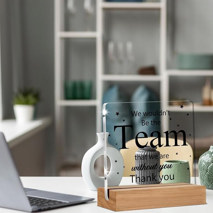 Boss Gifts for Women Men, Boss Day Gift, Employee Appreciation Gifts, Gift for Manager Leader Coworker, Thank You Decor Office Desk Signs Plaque