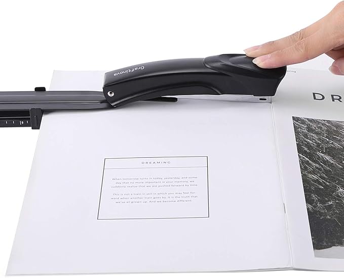 Long Reach Stapler,with 2000 Staples & Stapler Remover Full Strip，20-25 Sheet Capacity,with Built-in Ruler and Adjustable Locking Paper Guide, Black