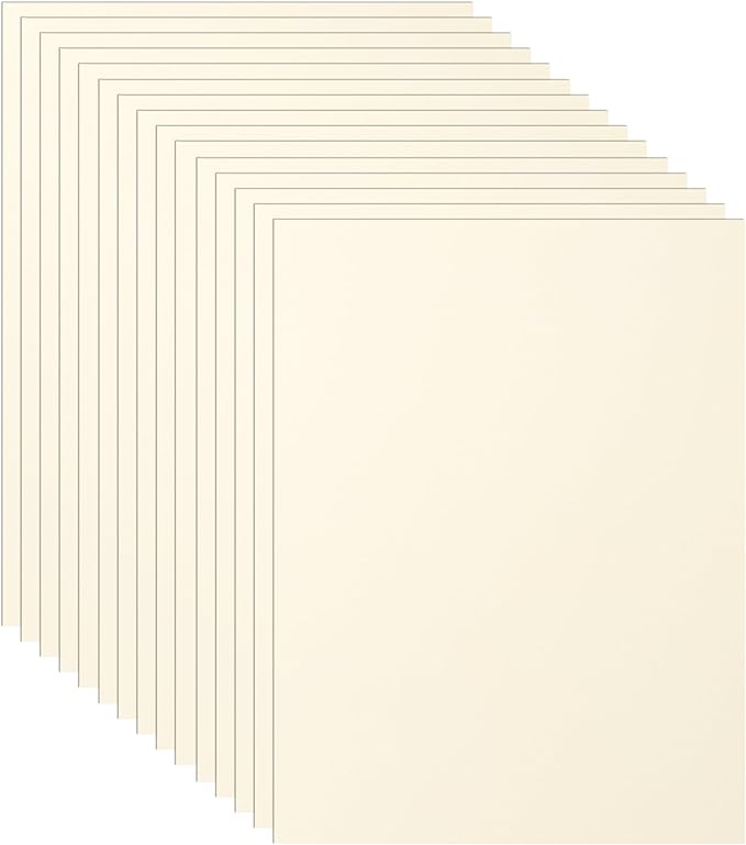 100 Sheets Cream Cardstock 8.5 x 11 Off White Paper, 75lb Premium Ivory Paper Card Stock for Wedding Invitations, Crafting, Memus, Cards Making, Certificate, Business Cards
