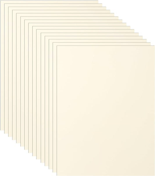 100 Sheets Cream Cardstock 8.5 x 11 Off White Paper, 75lb Premium Ivory Paper Card Stock for Wedding Invitations, Crafting, Memus, Cards Making, Certificate, Business Cards