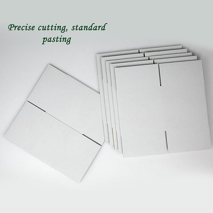 6x6x6 Inches Shipping Boxes Set of 40, White Corrugated Cardboard Box Literature Mailer for Packing Small Business