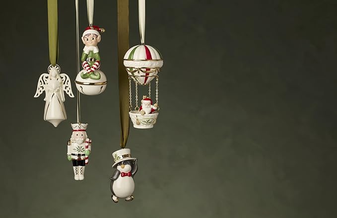 Lenox Ornaments, 2025 Angel of The Sea Christmas Ornament, Ivory Porcelain, 24K Gold Accents, Gold Cord for Hanging, Christmas Tree Decorations, Winter Decor (White, 1 Piece, 4.25 Inch Height)