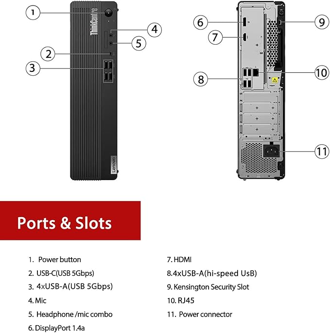 Lenovo ThinkCentre M70s Small Form Factor Business Desktop, Intel 20-Core i7-14700, 64GB DDR5, 2TB SSD, HDMI, DP, Wi-Fi 6, Wired KB & Mouse, Win 11 Pro, Bundle with ADATA UC310 64GB USB Flash Drive
