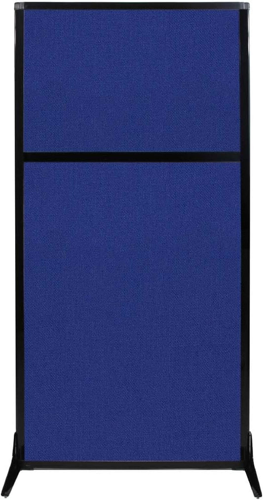 Versare Workstation Partition | Portable Wall Divider | Modern Office Cubicle | Free Standing Privacy Screen | Flexible Work Space | 33" x 70" Royal Blue Fabric Panels