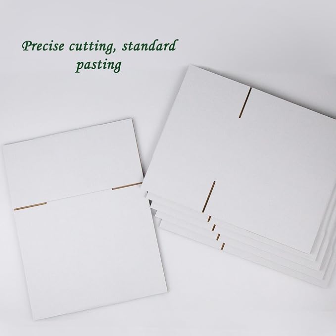 10x6x6 Inches Shipping Boxes Set of 40, White Corrugated Cardboard Box Literature Mailer for Packing Small Business