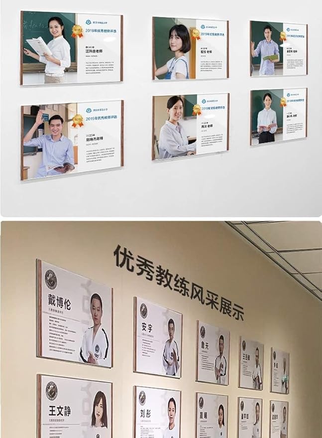 Wall Mount Acrylic Sign Holder Self Adhesive Magnetic Display Frame Clear Document Frame for Office, Store, School, Home, Wall Picture Frame (Vertical A3 297×420mm/11.69×16.54inches)