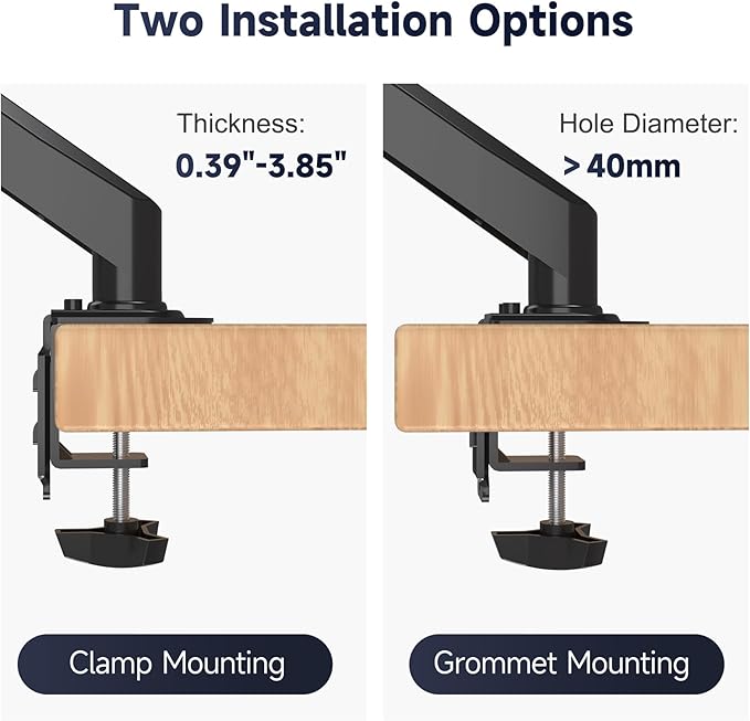 Suptek Monitor Laptop Mount Stand, 2 in 1 Function Dual Monitor Arms Desk Mount for 11"-17" Notebook and 17"-32" Monitor with Laptop Tray,Holds up to 22lbs