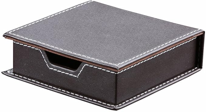 KINGFOM 5PCS Desk Organizer and Accessories Set, Pu Leather Office Supplies with Multifunction Desktop Organizer Storage Box, Tissue Holder, Mouse Pad, Note Paper Holder, Pencil Holder for Desk Brown