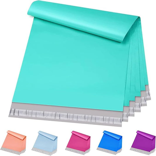 Metronic Poly Mailers 12x15.5 100 Pack Teal, Medium Size Shipping Bags for Clothing, Strong Self-Seal Mailers Poly Bags Shipping Envelopes, Thick Mailing Bags Package Bags bulk for Small Business