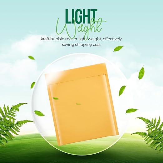 Fuxury Kraft Bubble Mailers 8.5x12 Inch 40 Pack Strong Adhesion Padded Envelopes #2 Self Seal Bubble Envelopes Padded Mailers for Packaging Books,for Small Business Yellow