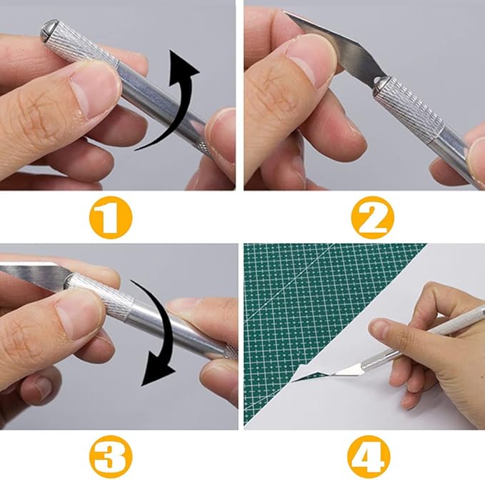 Jneoace Exacto Knife Precision Carving Craft Hobby Knife Kit with 40 PCS Exacto Blades for DIY Art Work Cutting, Hobby, Scrapbooking, Stencil