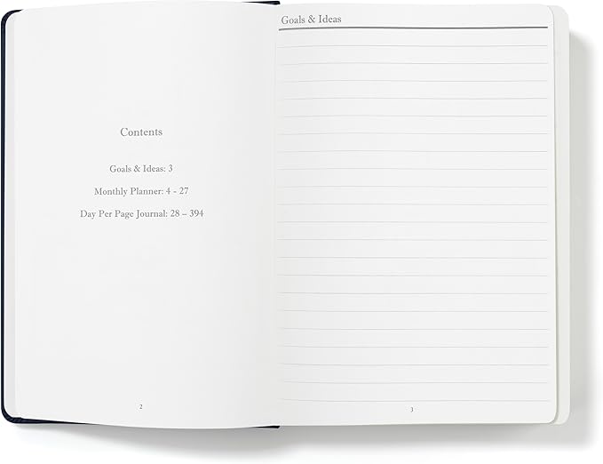 Wykeham's Executive 2026 Undated Daily Journal Planner – US Format – Customization Available (Royal Blue, 8.5"×5.5" - Undated)