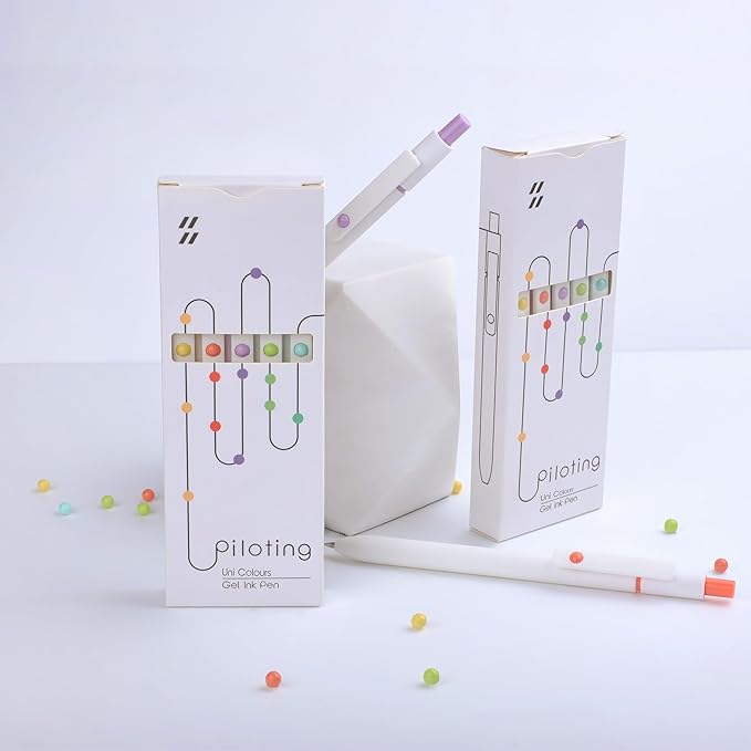 VICO Gel Pens, 5 Pcs 0.5mm Quick Dry Black Ink Pen Fine Point Smooth Writing Pens, Aesthetic Cute Office School Supplies Gifts for Women Men, High-End Series for Journaling Note Taking